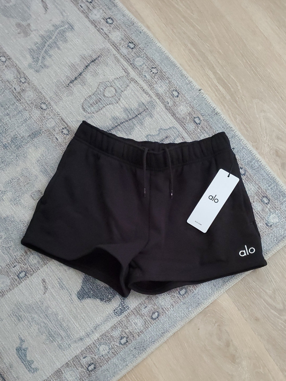 NWT ALO Yoga Accolade Black Athletic Lounge Sweats Shorts SzXS
